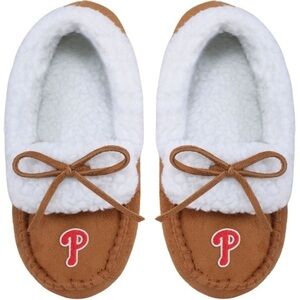 NWT Philadelphia Phillies FOCO Youth Moccasin Slippers M(3-4
